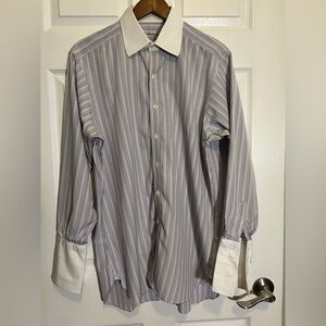 Turnbull Asser Men's Dress Shirt 16-41cm Multi color Pin Stripe French Cuff